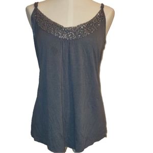 Studio Y Sparkle Cami Gray Size XL Adjustable Spaghetti Straps